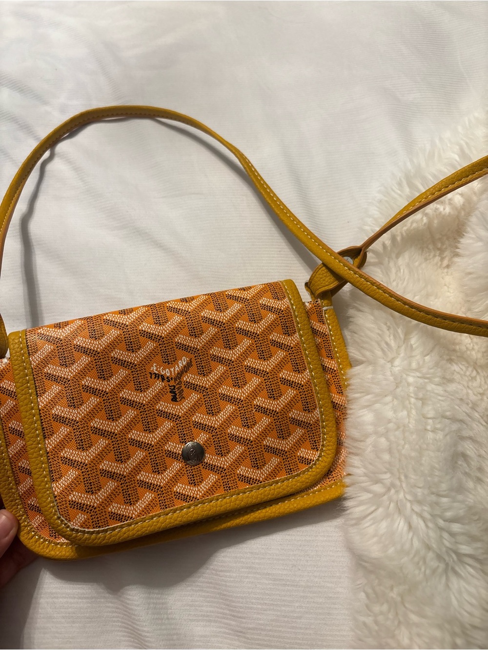 Goyard Yellow Patterned Crossbody Bag